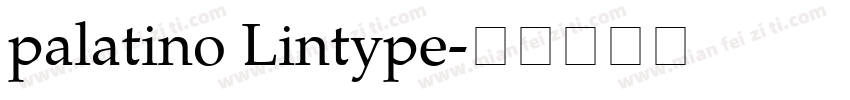 palatino Lintype字体转换